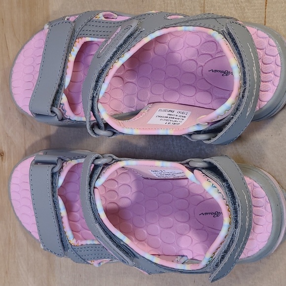 Eddie Bauer Gray Pink Kids Sandals - Picture 8 of 9